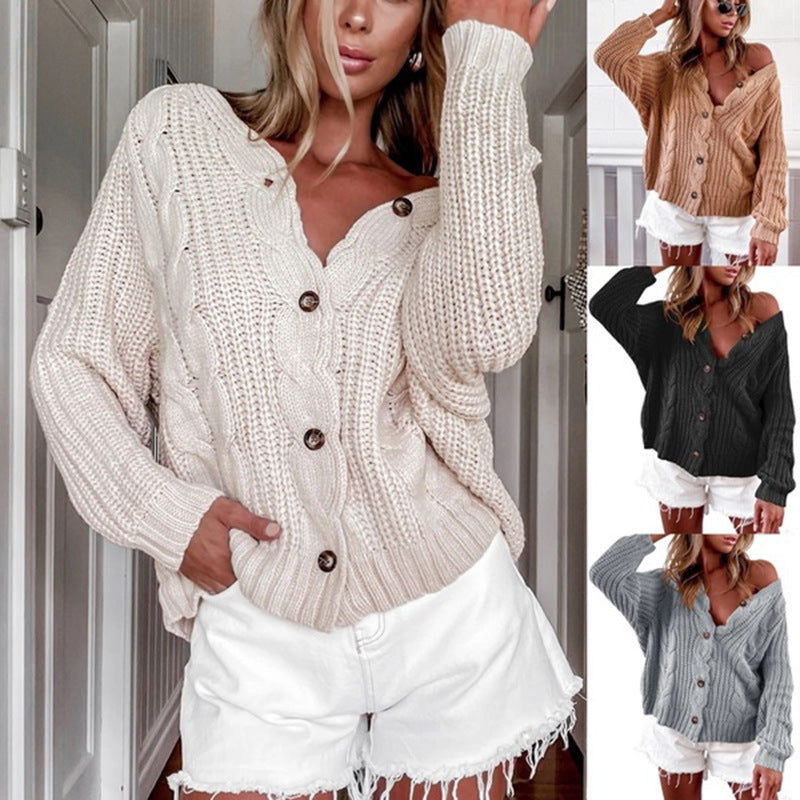 Solid Color Sweater Cross-border European And American Sweater