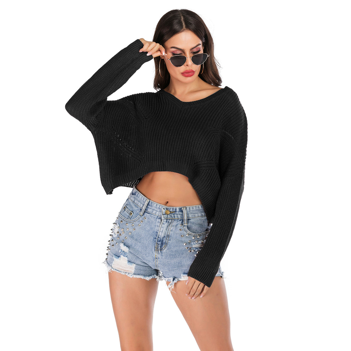 Fashion Autumn Solid Color Base Sweater Women