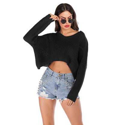 Fashion Autumn Solid Color Base Sweater Women