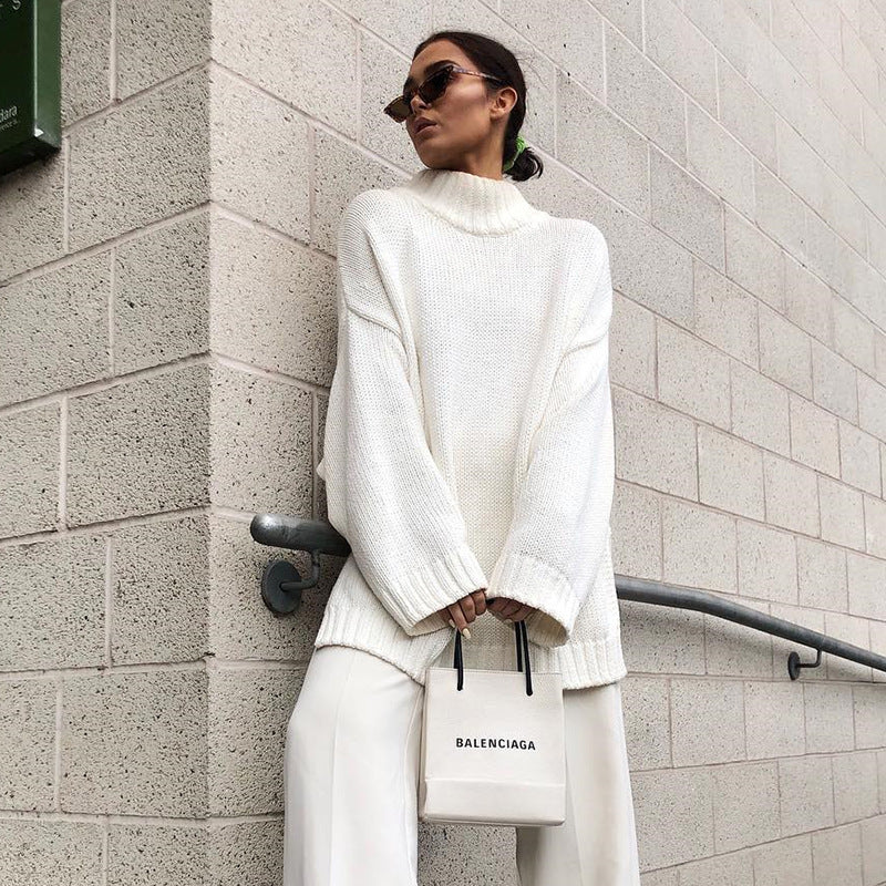 Sweater Turtleneck Loose Long Sleeve Sweater Women