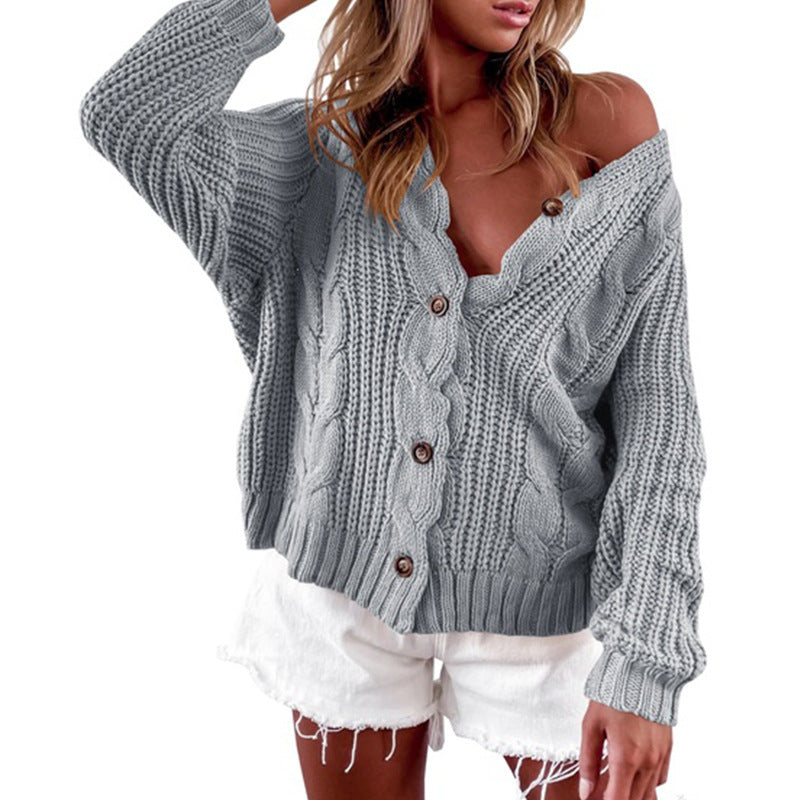 Solid Color Sweater Cross-border European And American Sweater