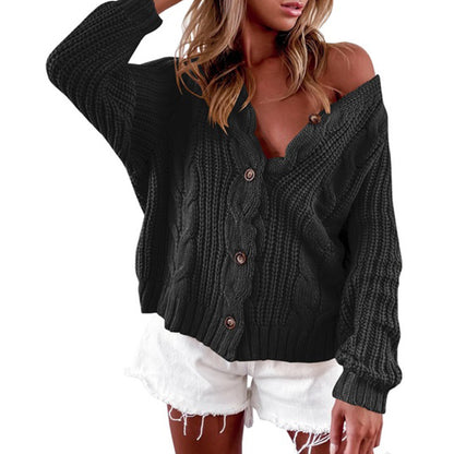 Solid Color Sweater Cross-border European And American Sweater