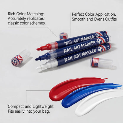 12 Colors Sports Fan Thematic Nail Art Pens🔥
